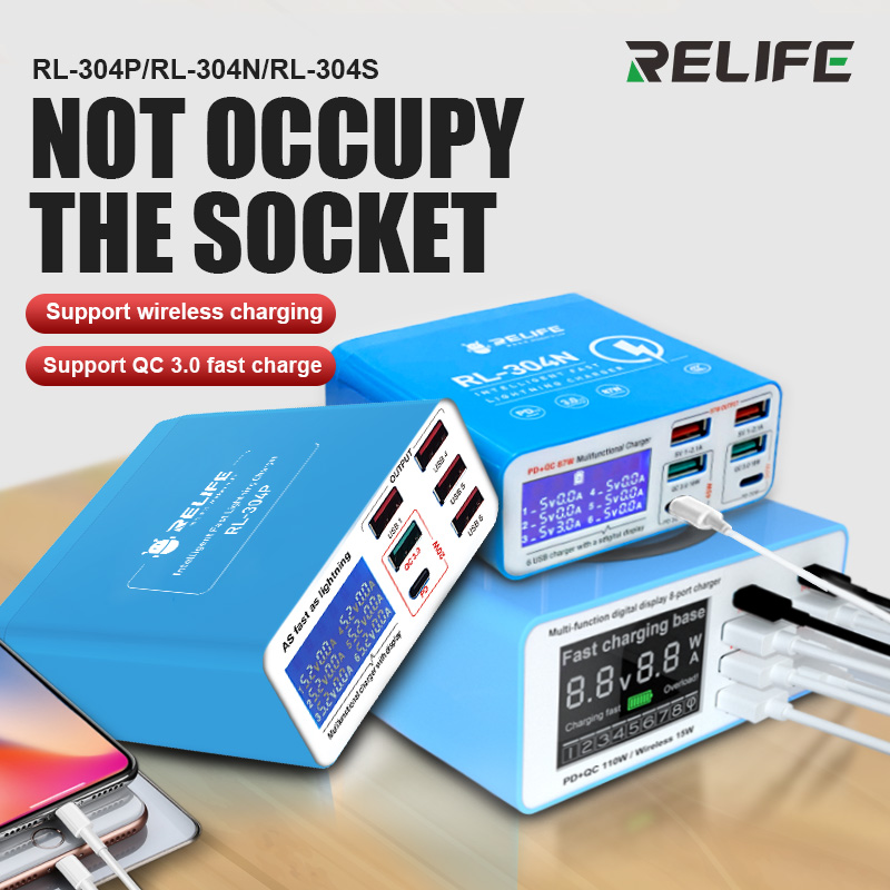 Phone Accessories Vivo - RELIFE RL-304P RL-304N RL-304S Inteligentna 6-portowa