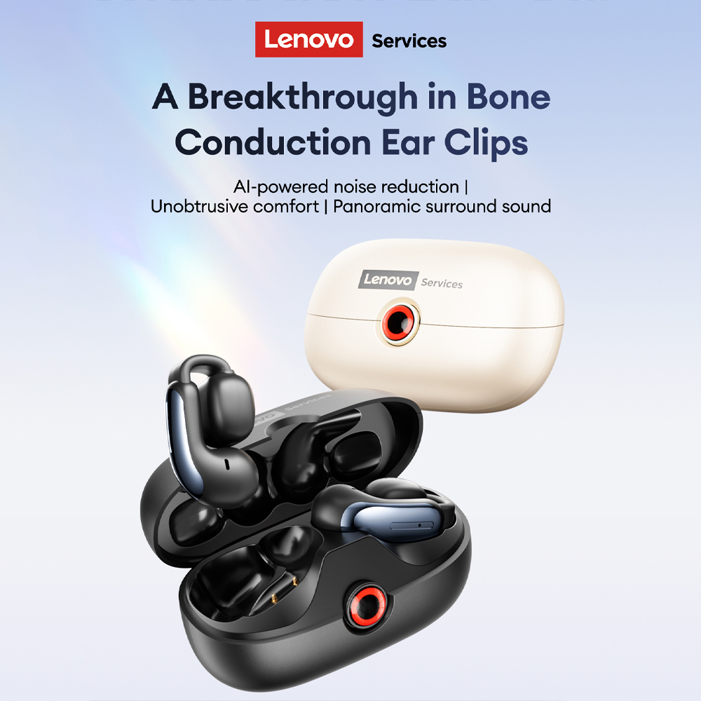 Wireless Earbuds Case - Słuchawki Lenovo LES-108 z przewodnictwem kostnym,