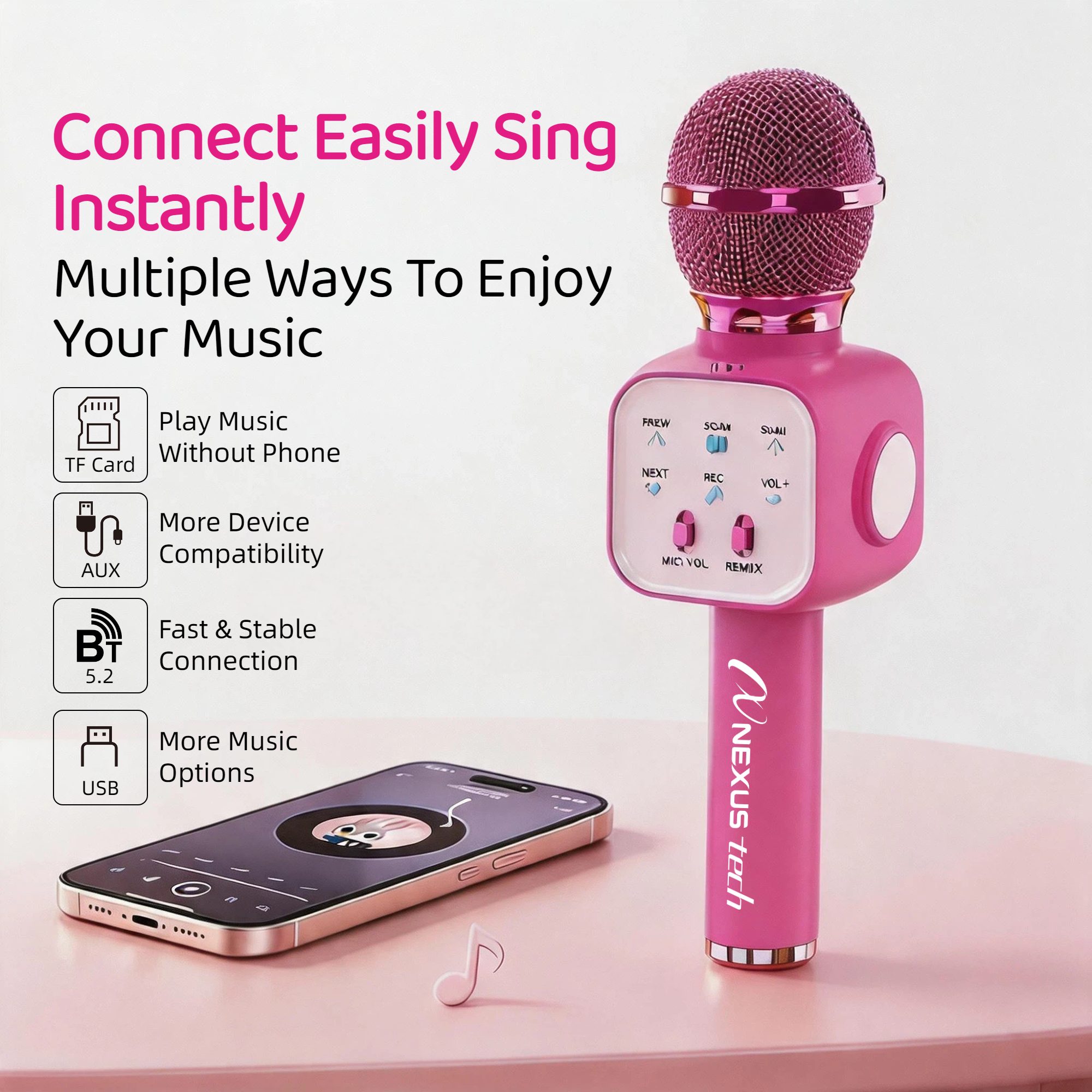 Bezprzewodowy mikrofon karaoke – Type C Adapter recenzja i cena